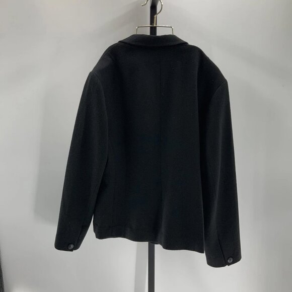 Quince Womens Italian Wool Stand Collar Blazer Black Outerwear XL NWT - Picture 3 of 3